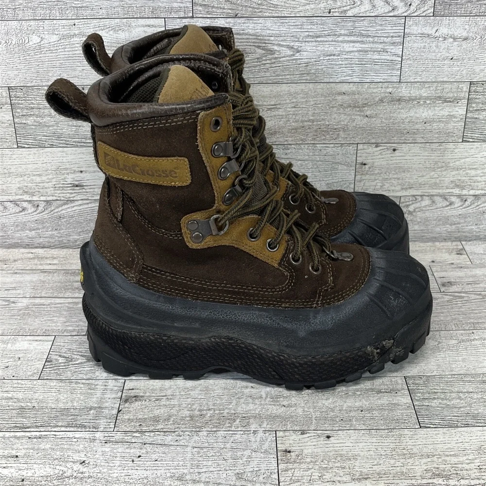 LaCrosse Black/Brown‎ Waterproof Winter Snow Boot 29600 Women Size 6